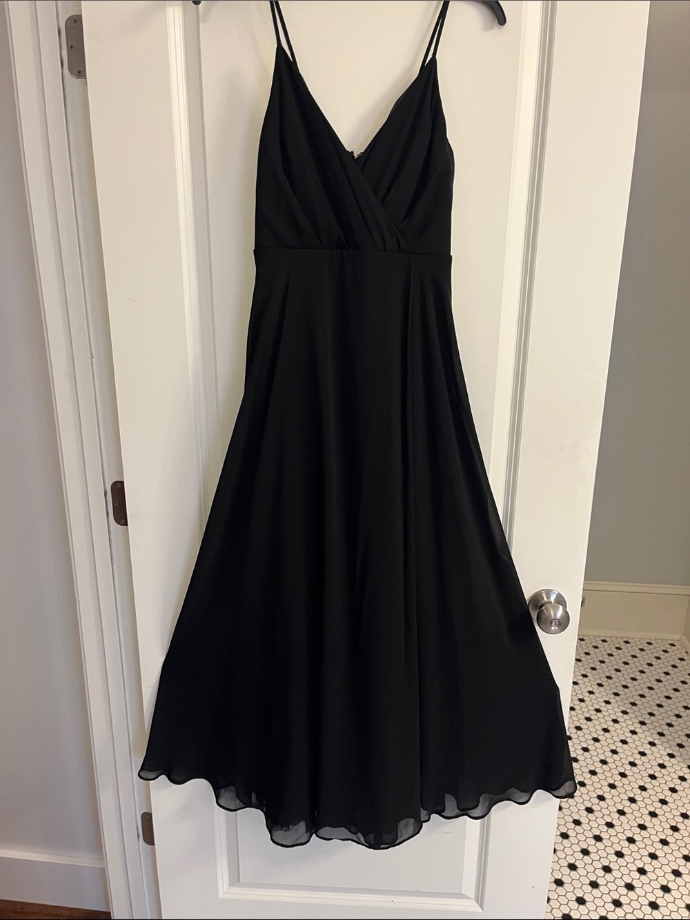 Birdy Grey Black Spaghetti Strap Maxi Dress size 0-4